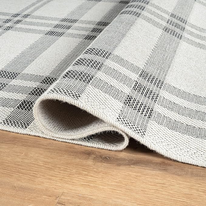 CAMILSON Easy Jute Rug 5x7, Indoor Outdoor Off-White Color Fiber Area Rugs - Image 3