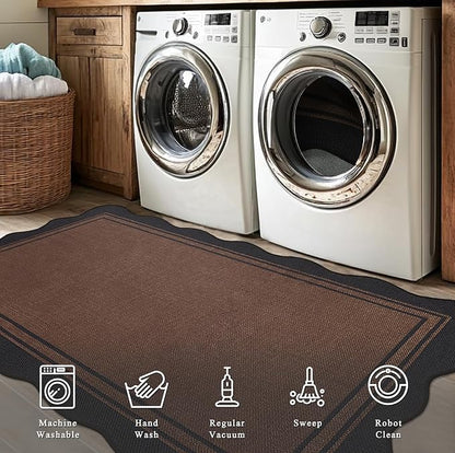 Easy Jute Kitchen Rug 2x3 Front Door Mat Washable Non Slip Entryway Rug - Image 7