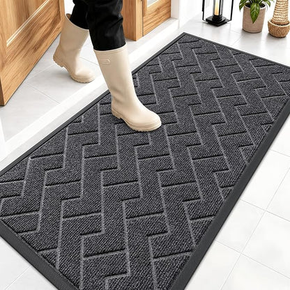 OLANLY Front Door Mat Indoor Outdoor Entrance, Waterproof All-Season, by OLANLY