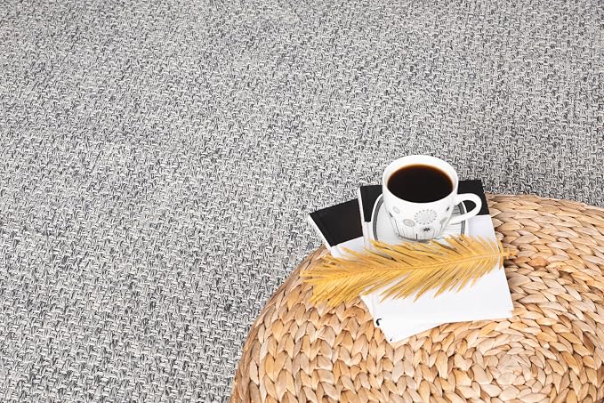 CAMILSON Easy Jute Rug 8x10, Indoor Outdoor Grey Color Area Rugs - Image 9