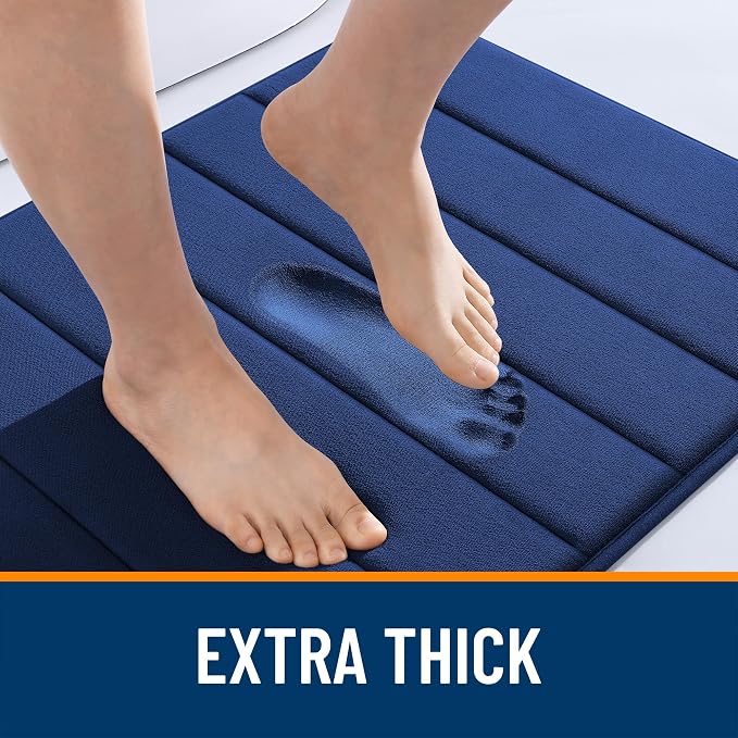 OLANLY Memory Foam Bath Mat 44x32, Super Soft Absorbent Bathroom Rugs, Quick Dry - Image 6