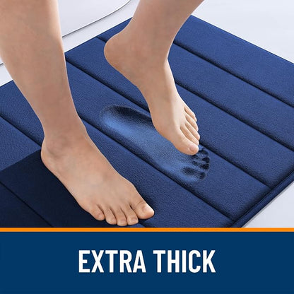 OLANLY Memory Foam Bath Mat 44x32, Super Soft Absorbent Bathroom Rugs, Quick Dry - Image 6