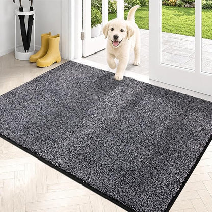 PURRUGS Dirt Trapping Door Mat 31.5" x 47", Non-Slip Machine Washable Entryway by PURRUGS