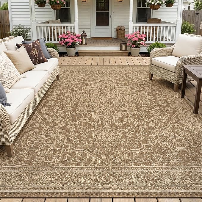 MontVoo-Outdoor Rug-Patio Rug 8x10 Polypropylene Indoor Outdoor Rugs Carpet by MontVoo