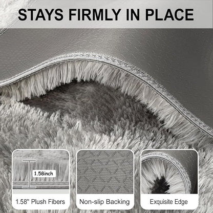 4x6 Ft Light Grey Large Area Rugs - Image 6