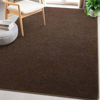 6x9 Feet Brown Area Rugs for Bedroom, Indoor Washable Memory Foam Rug for - Image 8