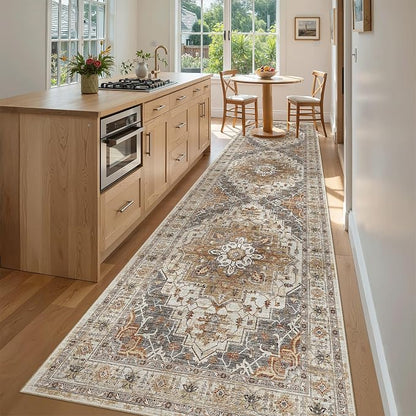 Madane 3x12 Hallway Runner Rug, Non Slip Washable 12ft Runner - Image 4