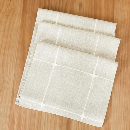 NEWISHER Rustic Embroidered Plaid Cloth Table Runner 72 inches, Farmhouse - Image 7