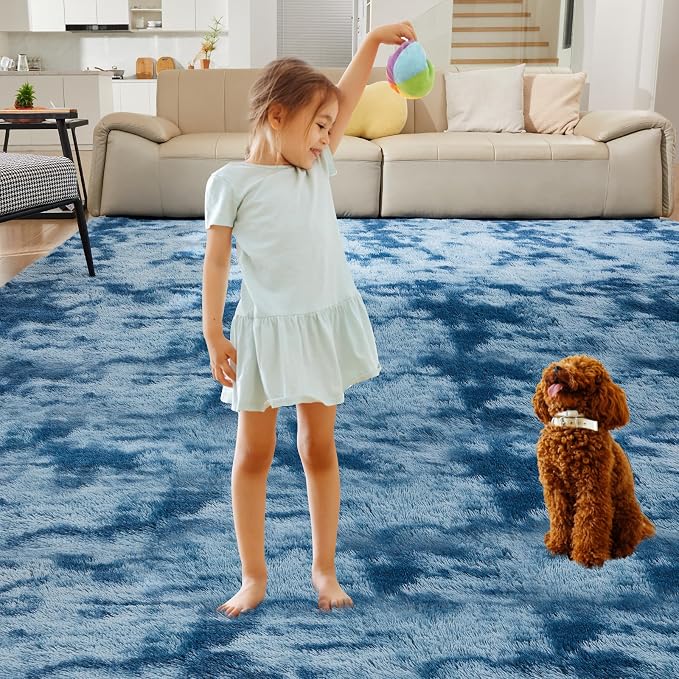 Ultra Soft Rug for Living Room, 6X9 Fluffy Shag Area Rug for Bedroom, Modern - Image 7