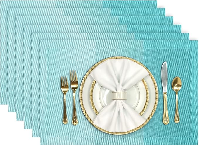 Aofmee Placemats, Placemats Set of 6, Heat Resistant Place Mats, Washable PVC by Aofmee