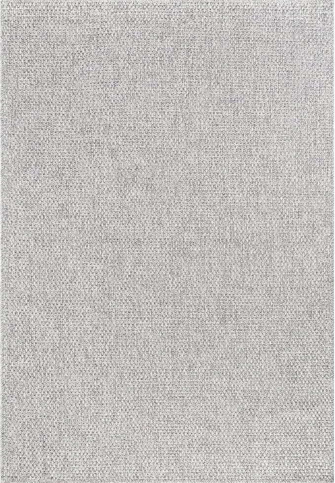 CAMILSON Easy Jute Rug 4x6, Indoor Outdoor Gray Color Farmhouse Area Rugs - Image 3