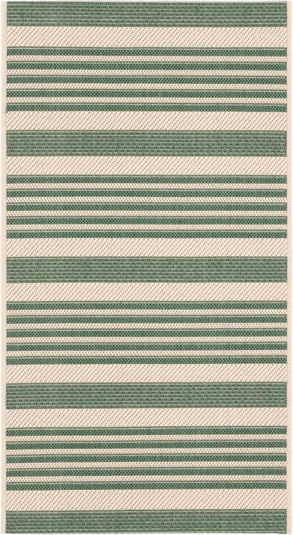 SAFAVIEH Courtyard Collection 2' x 3'7" Beige/Dark Green CY6062 Nautical - Image 3