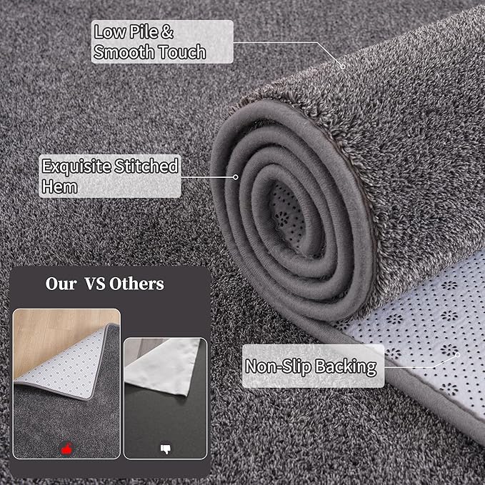 Keeko 6x9 Area Rugs for Living Room, Soft Modern Memory Foam Bedroom Rug - Image 3