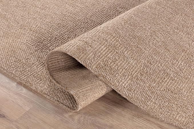 CAMILSON Easy Jute Rug 8x10, Indoor Outdoor Natural Color Fiber Area Rugs - Image 7
