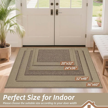 BEQHAUSE Indoor Door Mat 24" x 36", Dirt Trapper Door Mats Non-Slip Entryway - Image 2