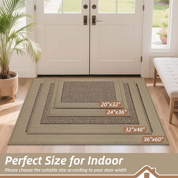 BEQHAUSE Indoor Door Mat 36" x 60", Dirt Trapper Door Mats Non-Slip Entryway - Image 2