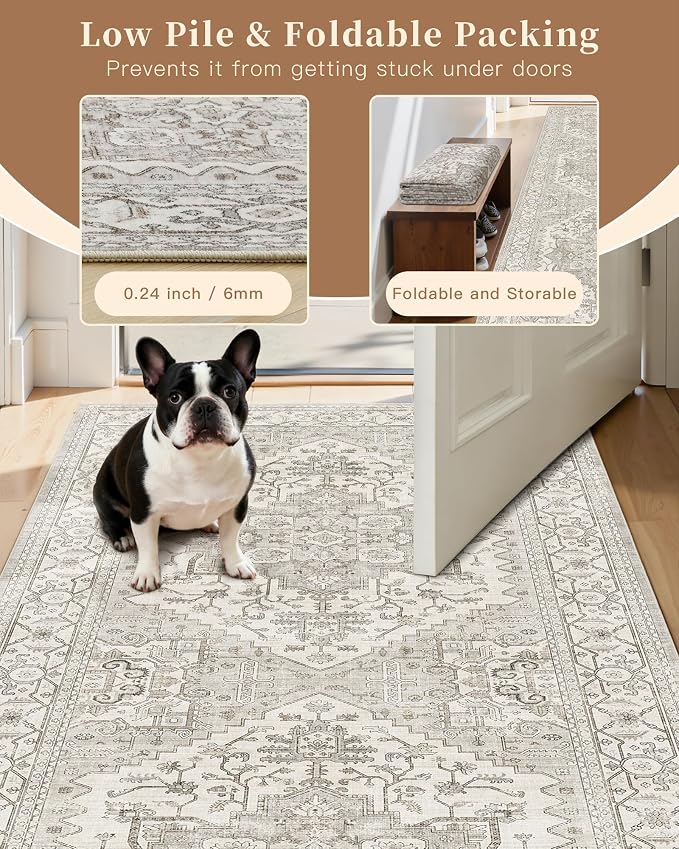 Madane Runner Rugs for Hallway 2x10 Long Washable Non-Slip Hallway Runner Rug - Image 6