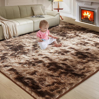 Ultra Soft Rug for Living Room, 3X5 Fluffy Shag Area Rug for Bedroom, Modern - Image 9