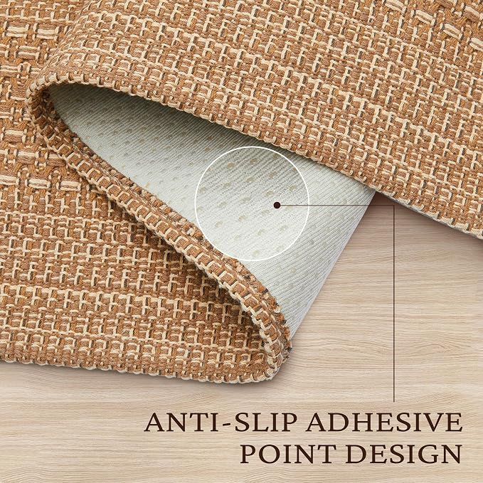 MatEssenz 2x4 Washable Rug, Textured Natural Woven Low-Profile Small Runner - Image 4