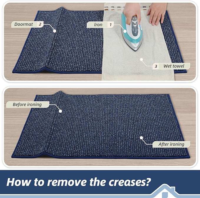 BEQHAUSE Dirt Trapper Door Mat 24" x 36", Non-Slip Washable Doormats Entrance - Image 9