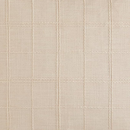 Linen Checked Farmhouse Table Runner, 13x72 Inches Neutral Beige | Raised Grid - Image 6