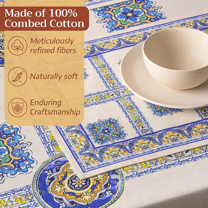 Maison d' Hermine Placemats Set of 4 Reusable 100% Combed Cotton | Cloth Place - Image 4