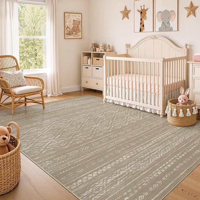 Nakagishi Area Rug Living Room Rugs: 10x12 Large Soft Machine Washable Boho - Image 7