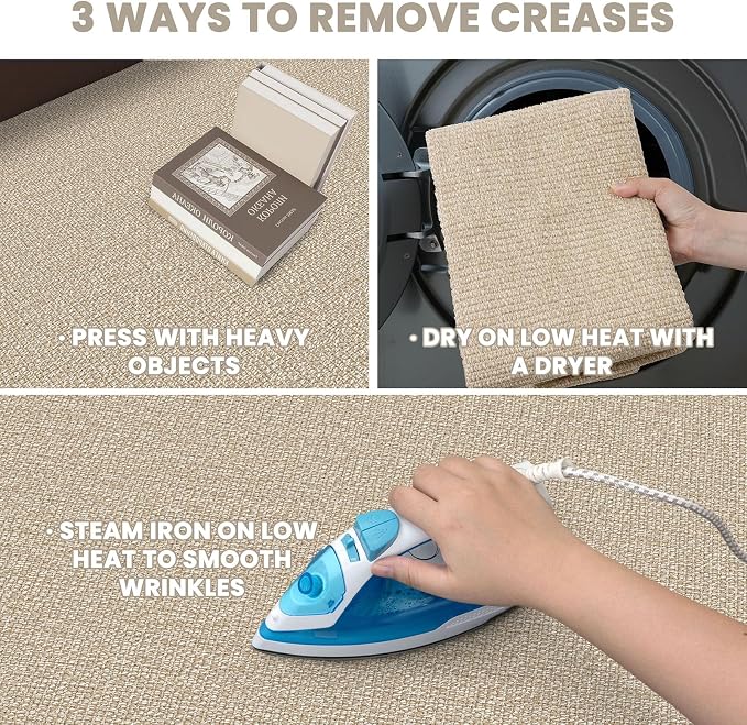 EARTHALL Washable Area Rugs 6x9 Ft Non Slip Living Room Rugs Cotton Rubber - Image 4