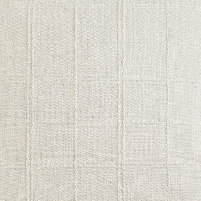 Linen Checked Farmhouse Table Runner, 13x36 Inches Ivory | Raised Grid Design - Image 6