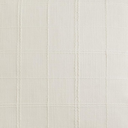 Linen Checked Farmhouse Table Runner, 13x36 Inches Ivory | Raised Grid Design - Image 6