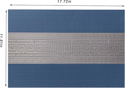 Placemats Set of 4 Washable Indoor | Outdoor Vinyl Place Mats - Image 2