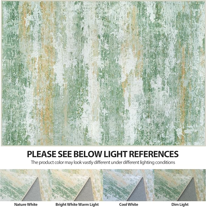 5x7 Area Rugs for Living Room Rug Washable: Abstract Rug for Dining Room - Image 8