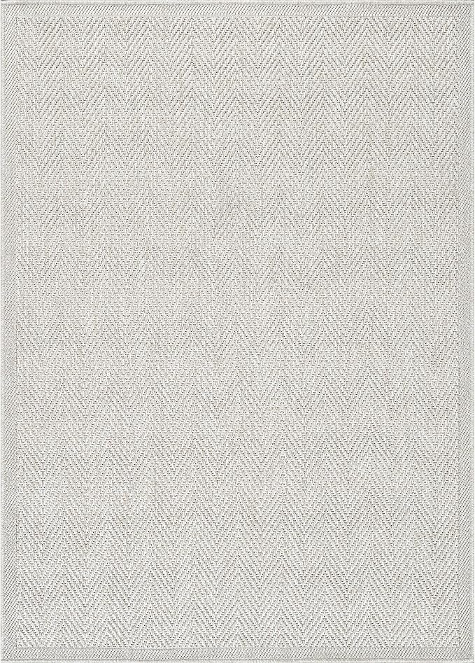 CAMILSON Easy Jute Rug 2x3, Indoor Outdoor Off-White Color Fiber Area Rugs - Image 6