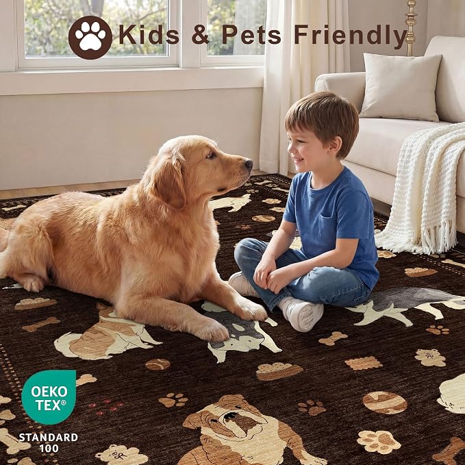 DUKINO 3x5 Area Rug, Lightweight Washable Entryway Rug - Image 4