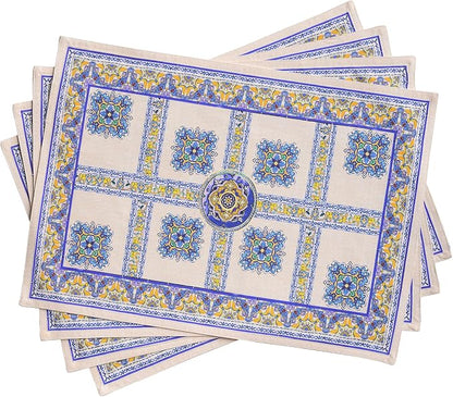 Maison d' Hermine Placemats Set of 4 Reusable 100% Combed Cotton | Cloth Place by MaisondHermine