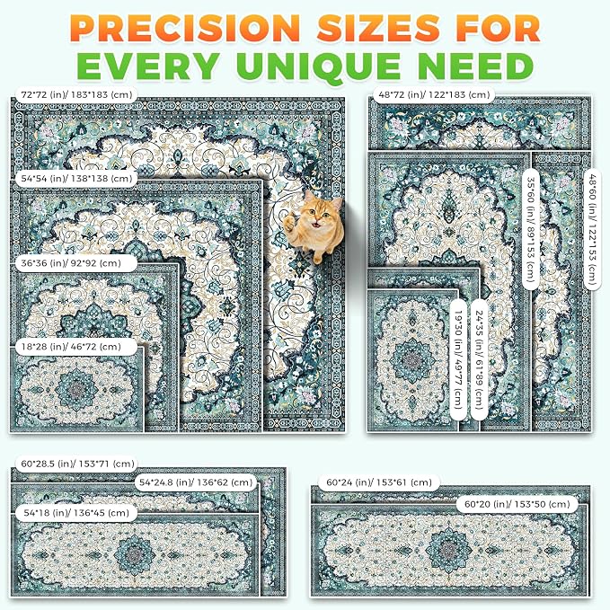 Hompet Cat Litter Mat 2 Pack, 72x72 Large Machine Washable Trapping Mats - Image 7