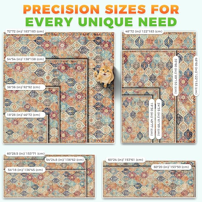 Hompet Cat Litter Mat 2 Pack, 36x36 Large Machine Washable Trapping Mats - Image 7