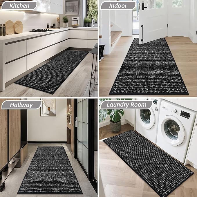 BEQHAUSE Dirt Trapper Door Mat 24" x 60", Non-Slip Washable Doormats Entrance - Image 8