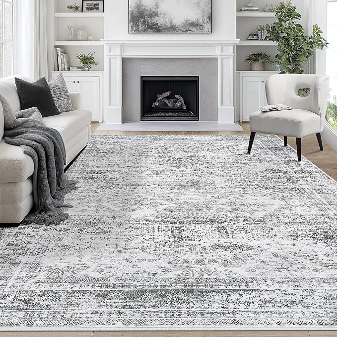 10x14 Area Rugs for Living Room Rug Washable: Abstract Large Rug Indoor Modern - Image 9