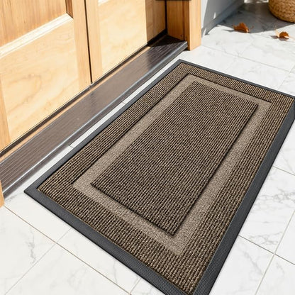 OLANLY Front Door Mat Indoor Outdoor Entrance, Waterproof All-Season, by OLANLY