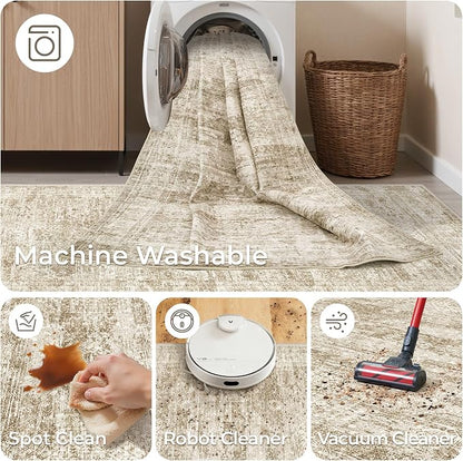 4x8 Rug for Bedroom, Wide Runner Rug for Hallway, Non Slip Washable Runner Rug - Image 8