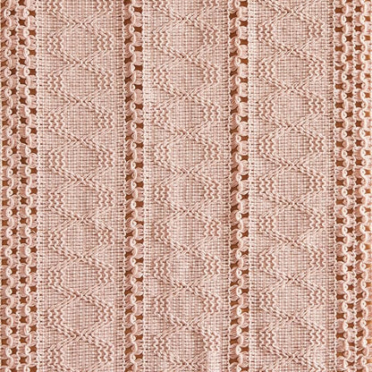 Macrame Style Boho Table Runner, 12x36 Inch Light Pink | Woven Boho Table Runner - Image 6