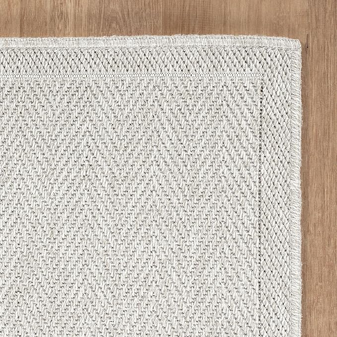 CAMILSON Easy Jute Rug 9x12, Indoor Outdoor Off-White Color Fiber Area Rugs - Image 5