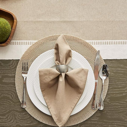 DII Dobby Stripe Table Runner, 13x72 Black & Cream Background | Woven - Image 6
