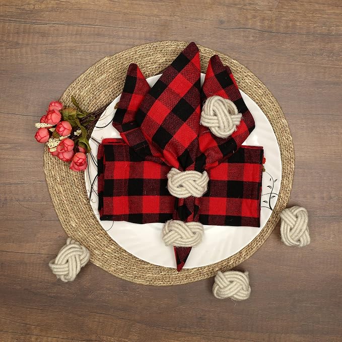 Artisan Handcrafted Cotton Napkin Rings Set of 50, Rustic Farmhouse Coastal - Image 8