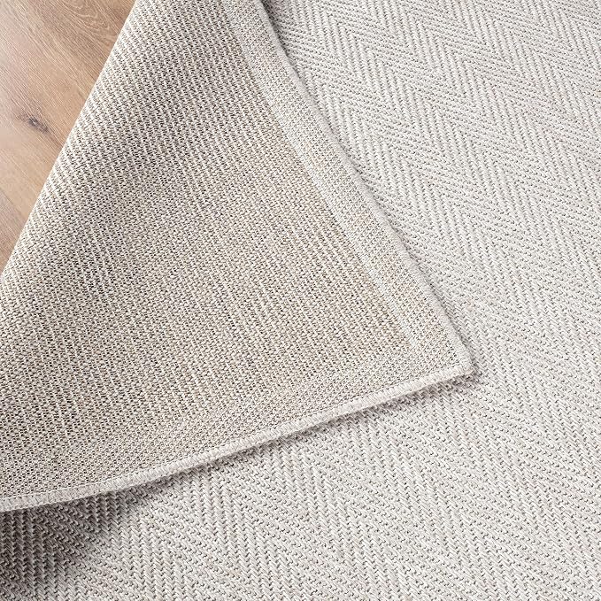 CAMILSON Easy Jute Rug 4x6, Indoor Outdoor Off-White Color Fiber Area Rugs - Image 8