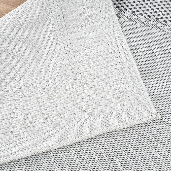 CAMILSON Easy Jute Rug 10x14, Indoor Outdoor Off-White Color Fiber Area Rugs - Image 5