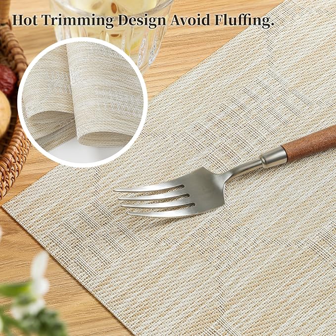 Leetaltree Wheat Placemats Set of 8 - Image 3