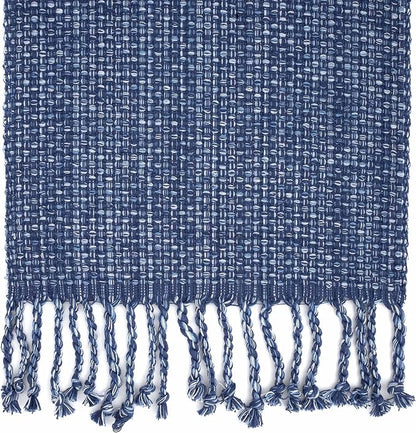 100% Cotton Table Runner for Dining Room Tables Rectangle Two Tone Woven Fabric - Image 2