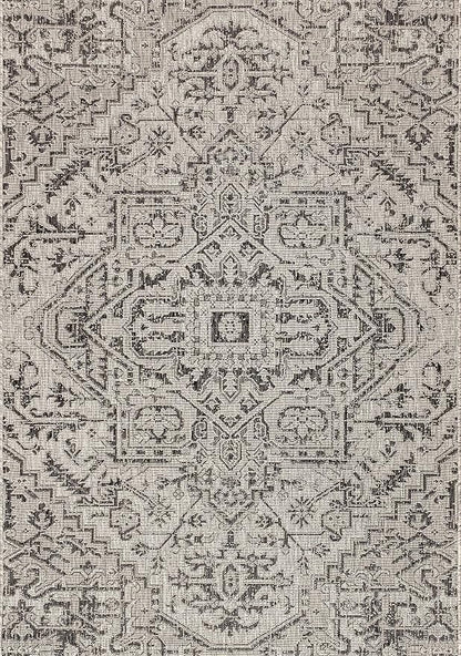 JONATHAN Y Boho Medallion Indoor Outdoor Area Rug 3X5 Black/Gray, Estrella - Image 8